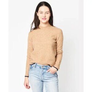 Vince Sweater Crew Neck Long Sleeve Tipped Alpaca Merino Wool Sz M New $275